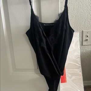 Abercrombie & Fitch Black Lace Detail Top